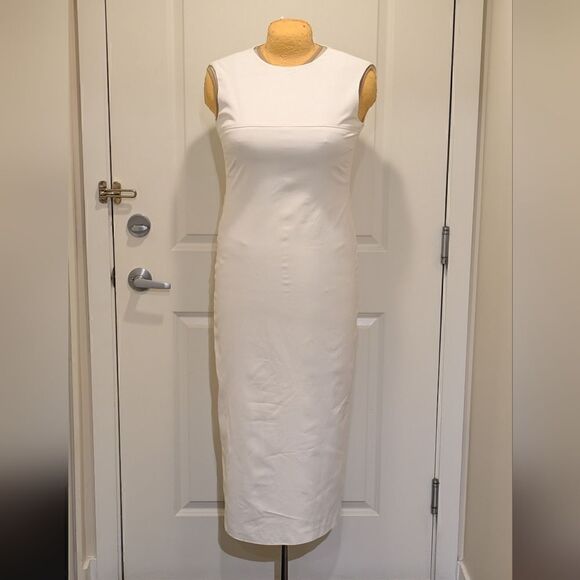 EUC Stunning Tahari L White Midi Pencil Dress - SEE SIZE NOTES - Picture 1 of 8